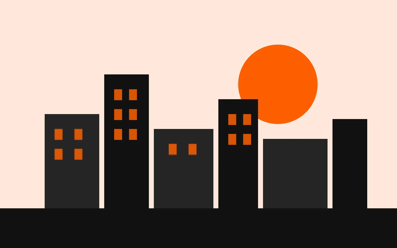 Flat illustration of the Lagos skyline